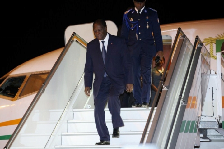 Le président ivoirien entame une visite de trois jours au Congo